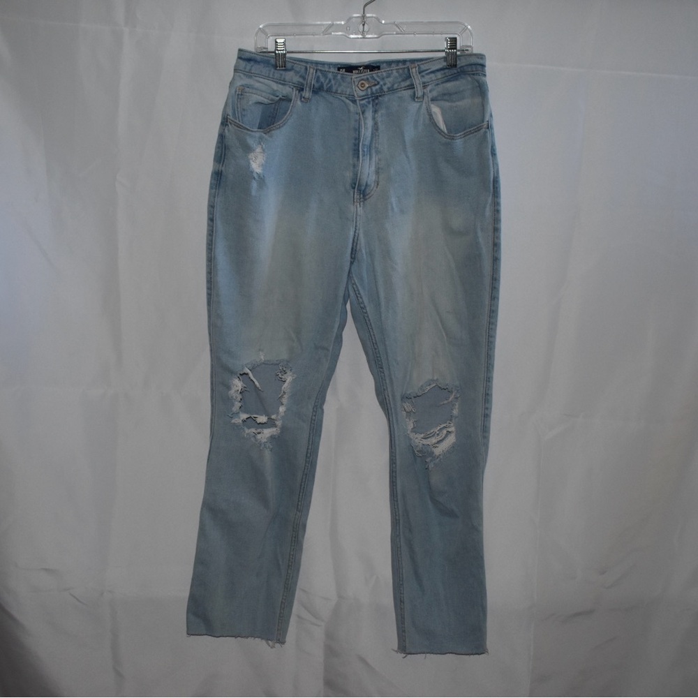 HOLLISTER ULTRA HIGH-RISE 90S VINTAGE STRAIGHT DISTRESSED JEANS SIZE 15R